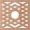 Ekena Millwork Chevron Wood Fretwork Pierced Ceiling Medallion, Cherry, 20"OD x 5 1/8"ID x 1/4"T CMWP20X20X0250CHCH - alternate 2